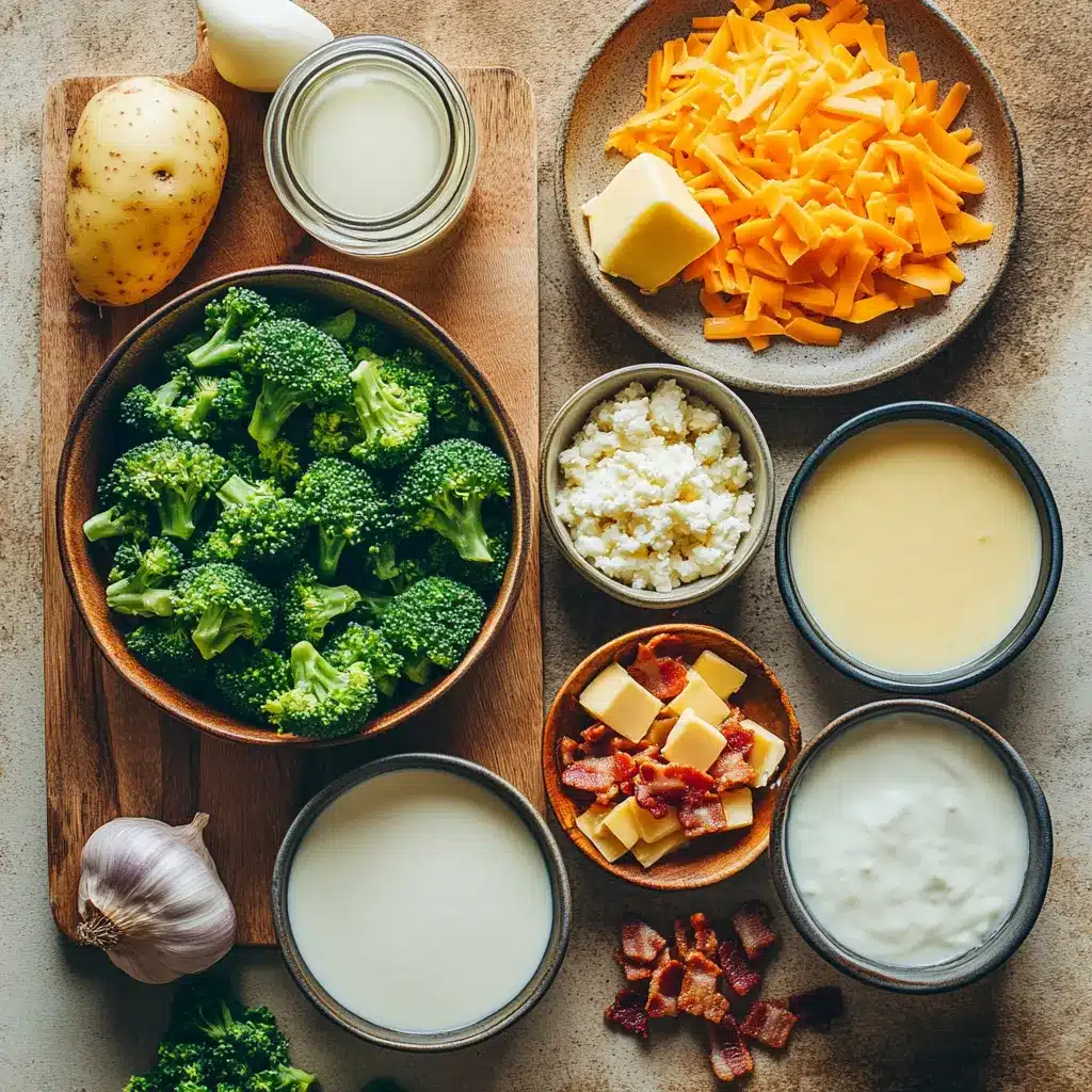 Loaded Creamy Broccoli Potato Soup for Cozy Nights 6 LOADED CREAMY BROCCOLI POTATO SOUP centered hero view, clean and uncluttered
