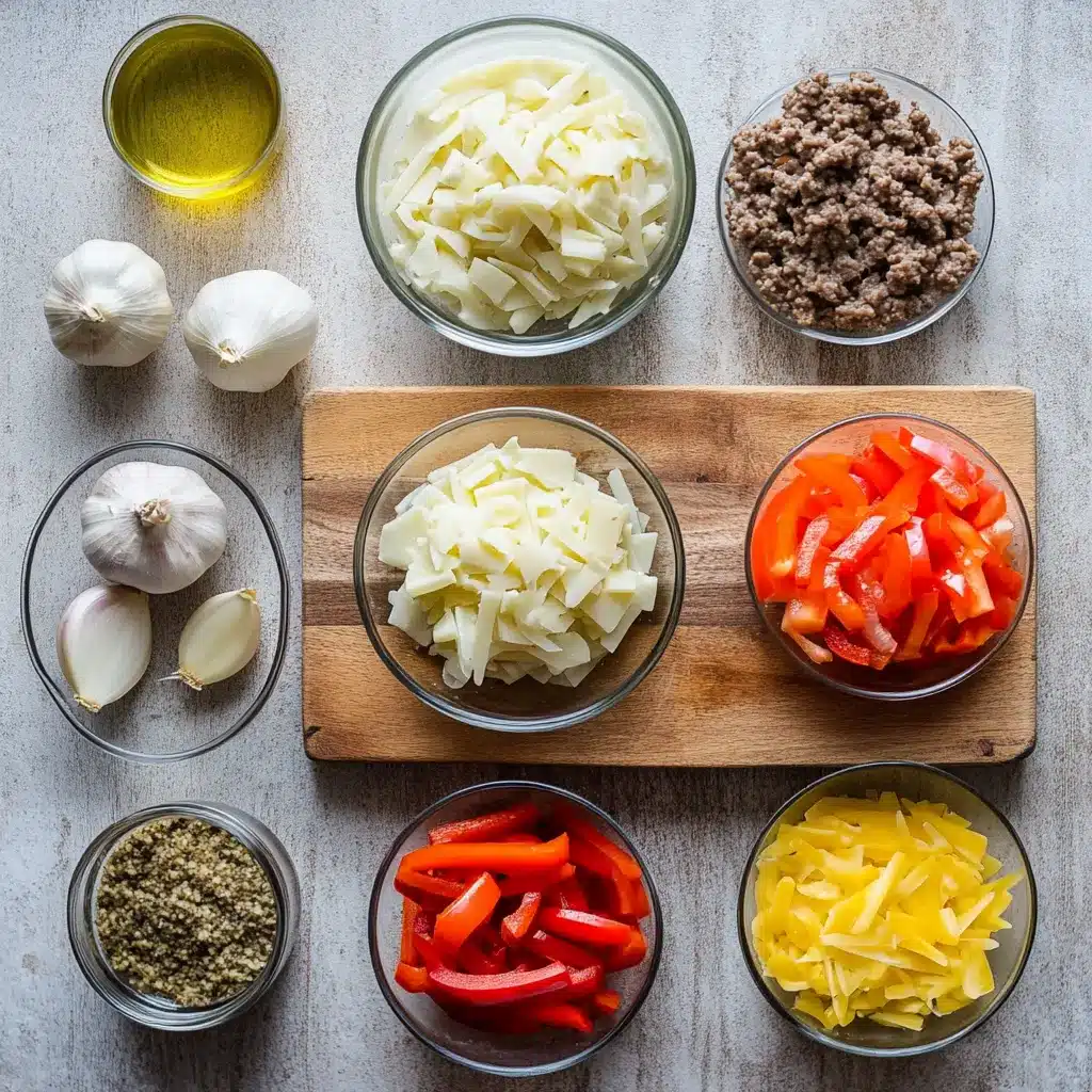 Low Carb Philly Cheesesteak Casserole: Delicious Recipe 4 A comforting baked Low Carb Philly Cheesesteak Casserole, bubbly with melted provolone and cream cheese, ready to serve.