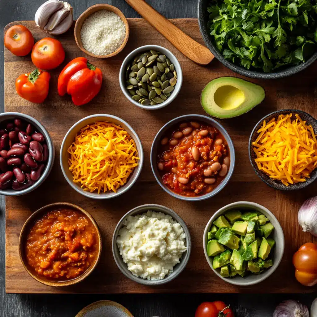 Hearty pumpkin chili in a rustic bowl, garnished with fresh cilantro and a dollop of sour cream, on a wooden table.