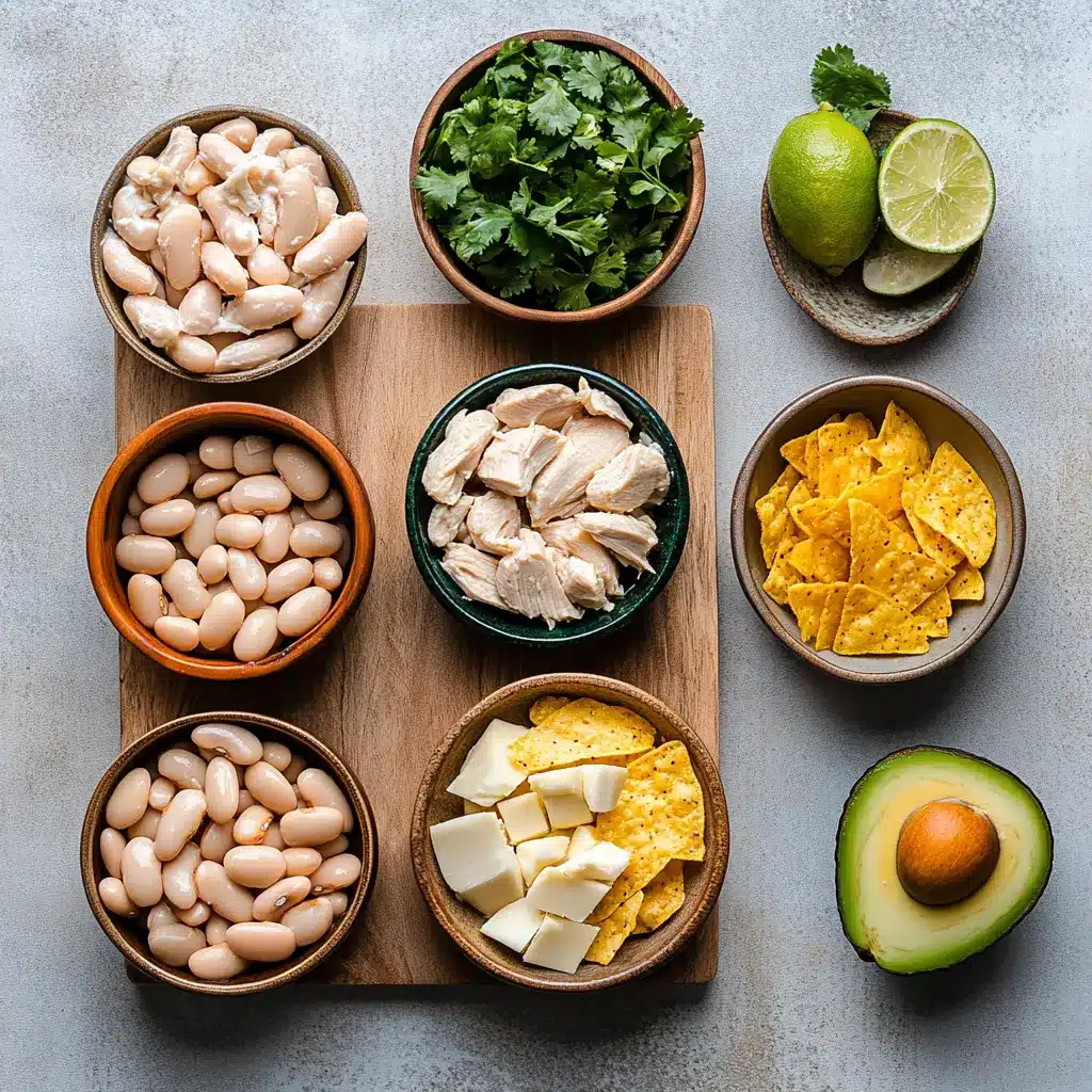 WHITE BEAN CHICKEN CHILI centered hero view, clean and uncluttered