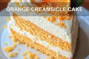 Orange Creamsicle Cake: Deliciously Simple Recipe ORANGE CREAMSICLE CAKE centered hero view, clean and uncluttered