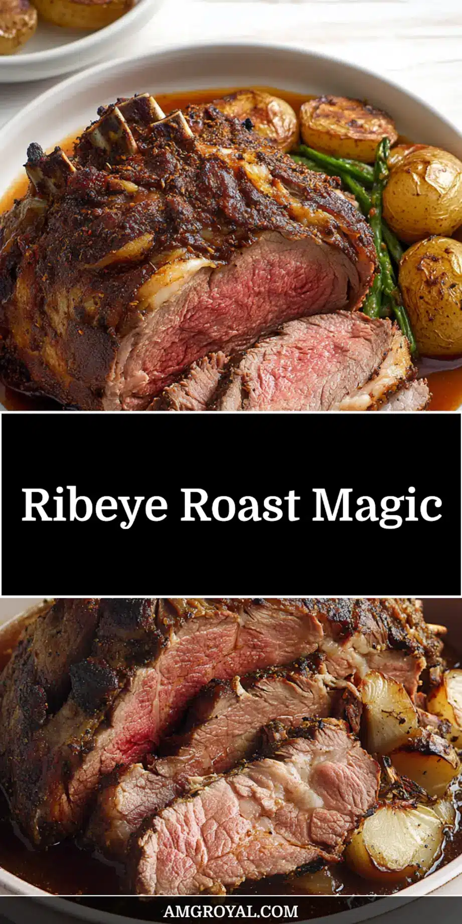 Perfect Ribeye Roast for a Delicious Family Feast 7 Pin-friendly image of a glorious ribeye roast, centered hero view, clean and uncluttered