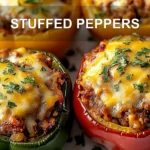 STUFFED PEPPERS centered hero view, clean and uncluttered