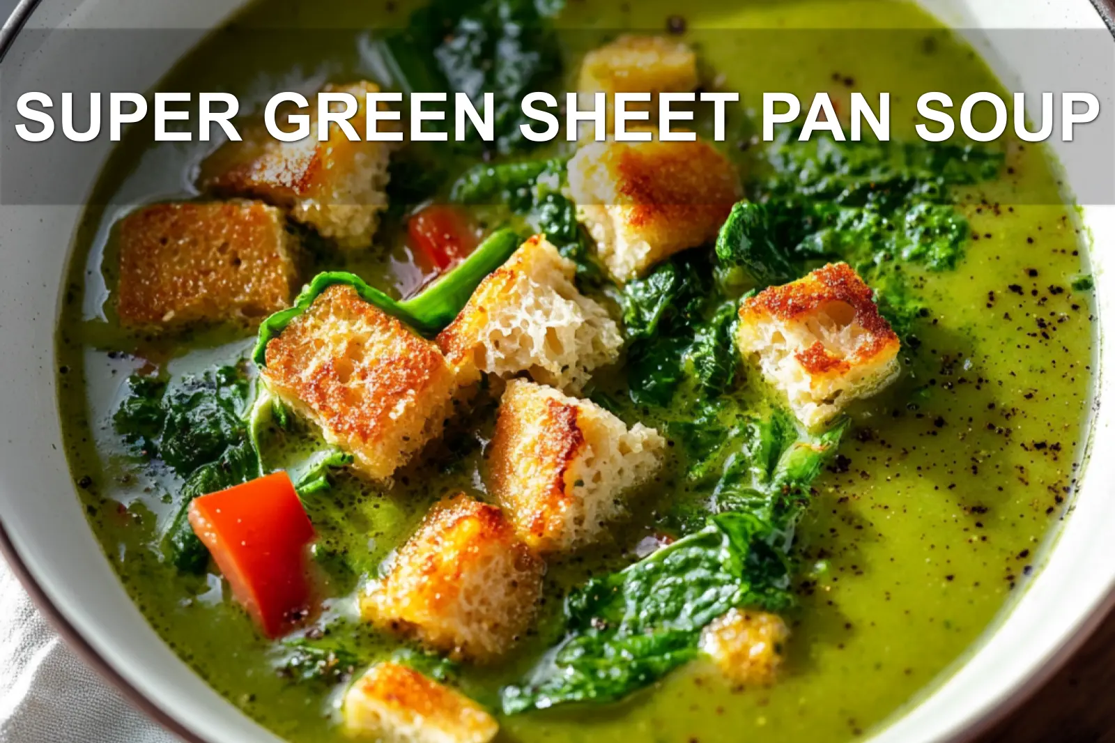 Super Green Sheet Pan Soup Quick Easy Recipes