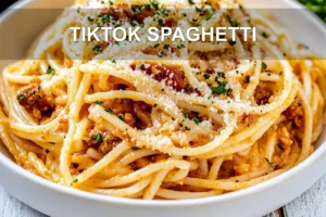 TIKTOK SPAGHETTI centered hero view, clean and uncluttered