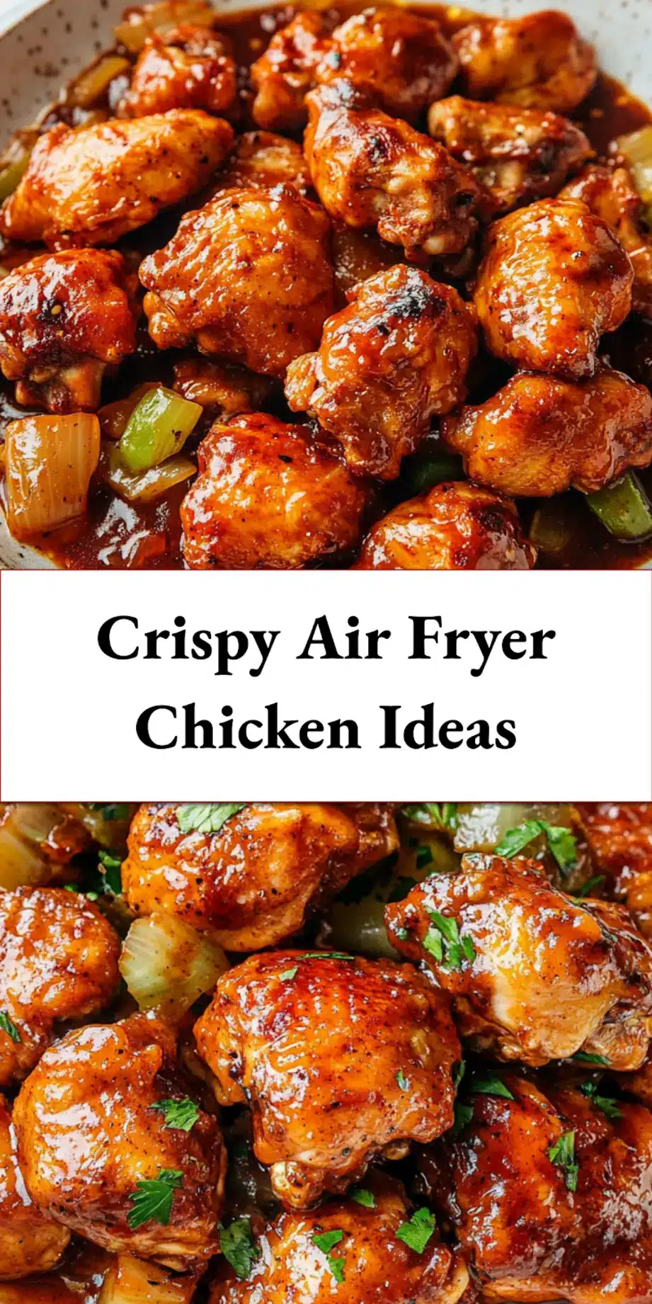 Air Fryer Chicken: Easy Delicious Recipe to Try Now 7 AIR FRYER CHICKEN centered hero view, clean and uncluttered_pin
