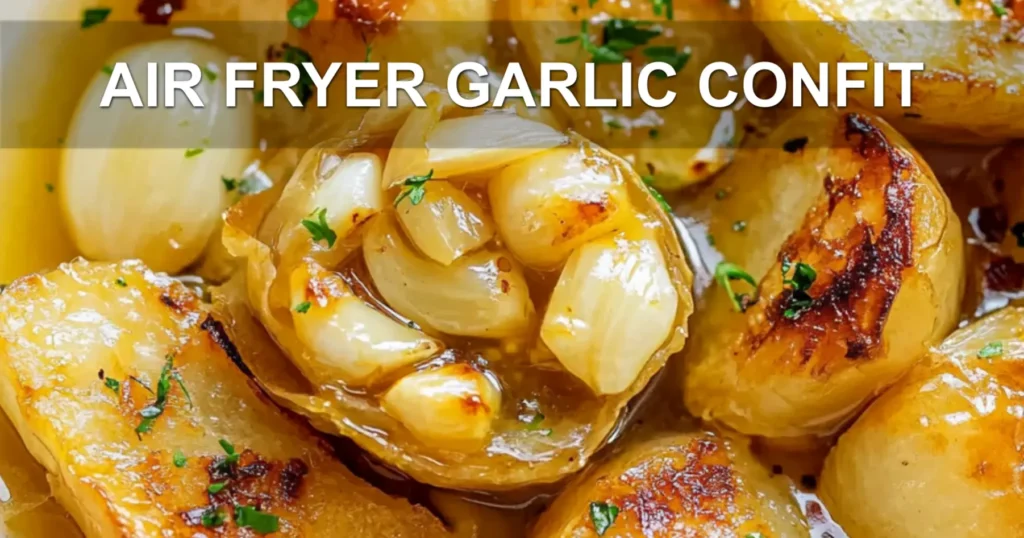 AIR FRYER GARLIC CONFIT centered hero view, clean and uncluttered