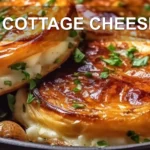 BAKED COTTAGE CHEESE EGGS centered hero view, clean and uncluttered