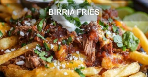 BIRRIA FRIES centered hero view, clean and uncluttered