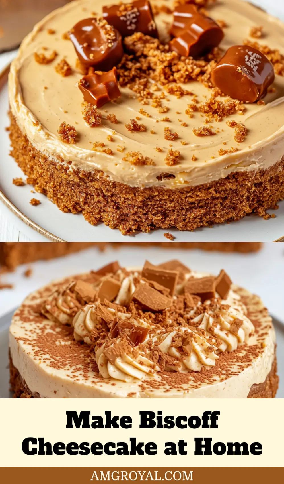 BISCOFF CHEESECAKE centered hero view, clean and uncluttered