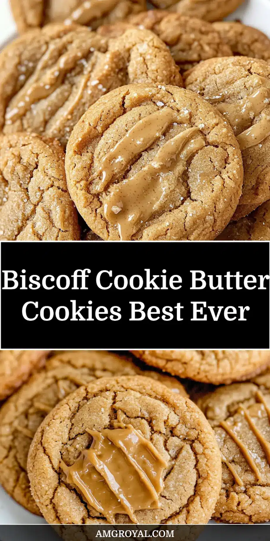 BISCOFF Cookie Butter Cookies close-up, showing soft centers and golden edges