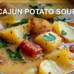 CAJUN POTATO SOUP centered hero view, clean and uncluttered