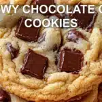 CHEWY CHOCOLATE CHIP COOKIES centered hero view, clean and uncluttered