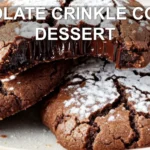 CHOCOLATE CRINKLE COOKIES DESSERT centered hero view, clean and uncluttered