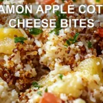 CINNAMON APPLE COTTAGE CHEESE BITES centered hero view, clean and uncluttered