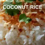 COCONUT RICE centered hero view, clean and uncluttered