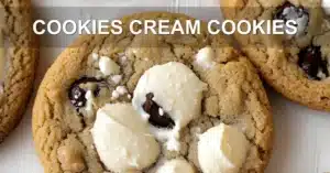 Cookies Cream Cookies: Simple Irresistible Treats COOKIES CREAM COOKIES centered hero view, clean and uncluttered