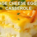 COTTAGE CHEESE EGG BAKE CASSEROLE centered hero view, clean and uncluttered