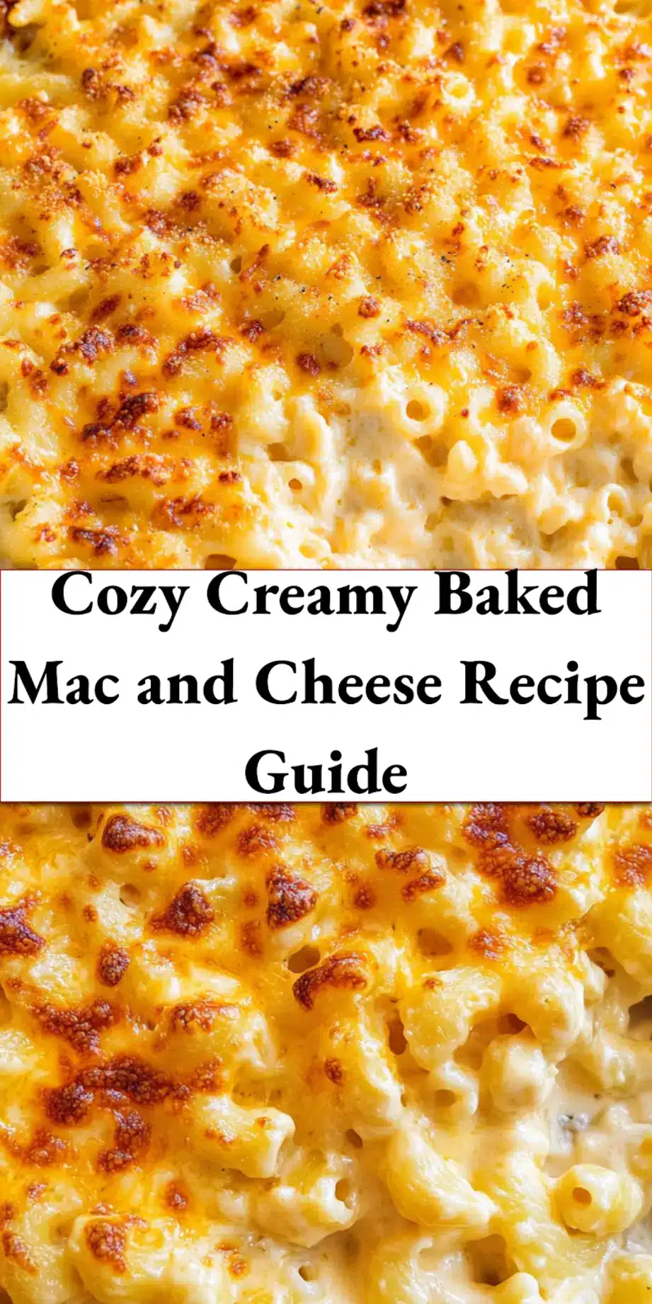 Cozy Creamy Baked Mac and Cheese: The Ultimate Comfort 7 Close-up of cozy creamy baked mac and cheese with a golden bubbly top