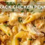 CRACK CHICKEN PENNE centered hero view, clean and uncluttered