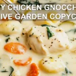 CREAMY CHICKEN GNOCCHI SOUP OLIVE GARDEN COPYCAT centered hero view, clean and uncluttered