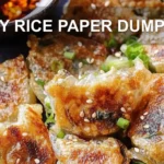 CRISPY RICE PAPER DUMPLINGS centered hero view, clean and uncluttered