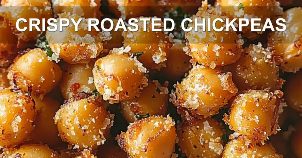 CRISPY ROASTED CHICKPEAS centered hero view, clean and uncluttered