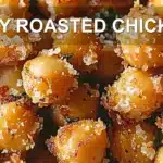 CRISPY ROASTED CHICKPEAS centered hero view, clean and uncluttered