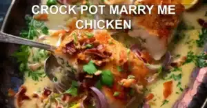 CROCK POT MARRY ME CHICKEN centered hero view, clean and uncluttered
