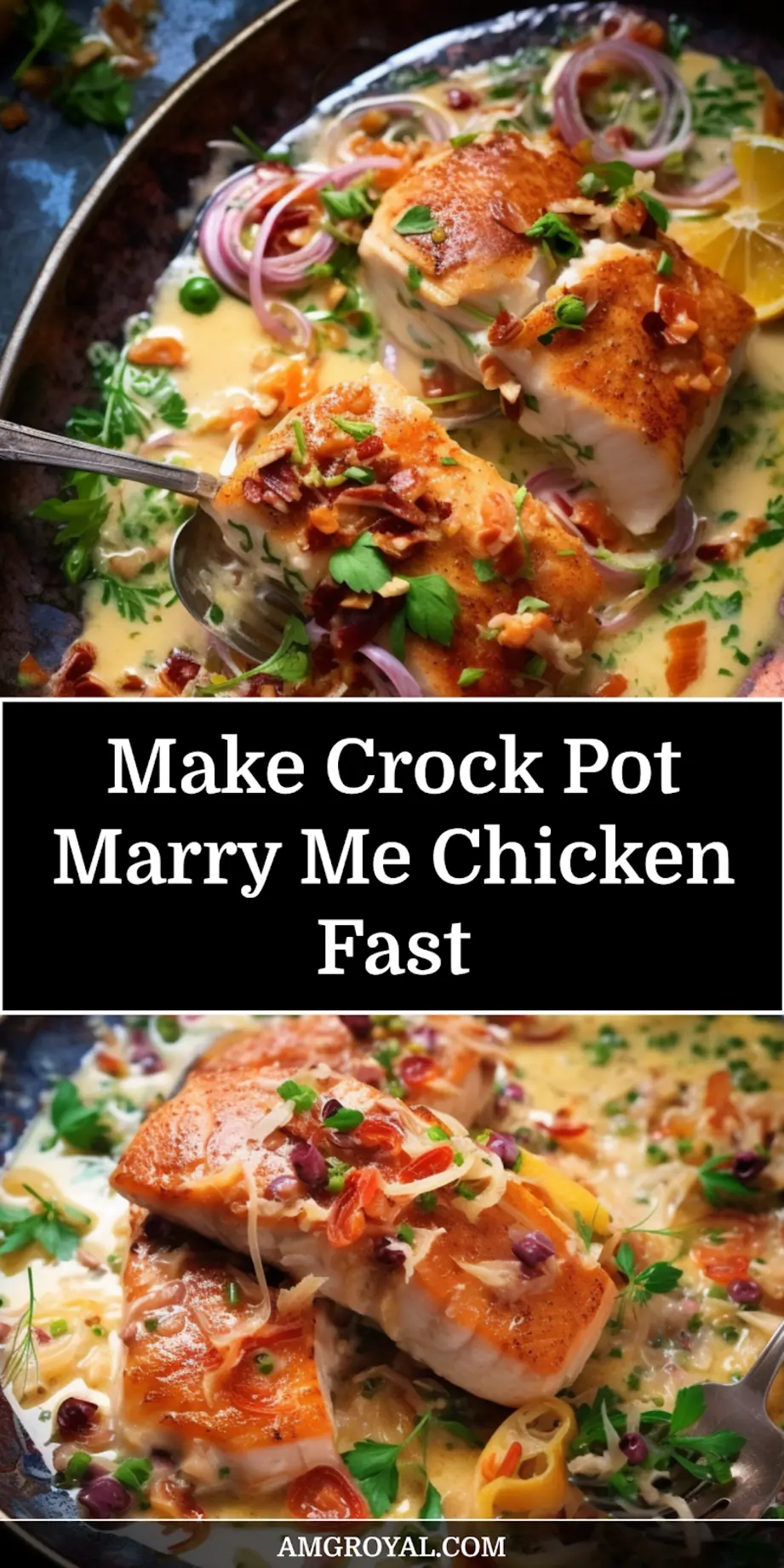 CROCK POT MARRY ME CHICKEN centered hero view, clean and uncluttered_pin