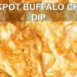 CROCKPOT BUFFALO CHICKEN DIP centered hero view, clean and uncluttered
