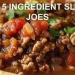 EASY 5 INGREDIENT SLOPPY JOES centered hero view, clean and uncluttered