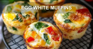 Egg White Muffins Quick Delicious Recipe Secrets EGG WHITE MUFFINS centered hero view, clean and uncluttered