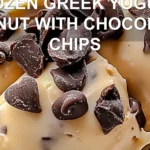 FROZEN GREEK YOGURT PEANUT WITH CHOCOLATE CHIPS centered hero view, clean and uncluttered