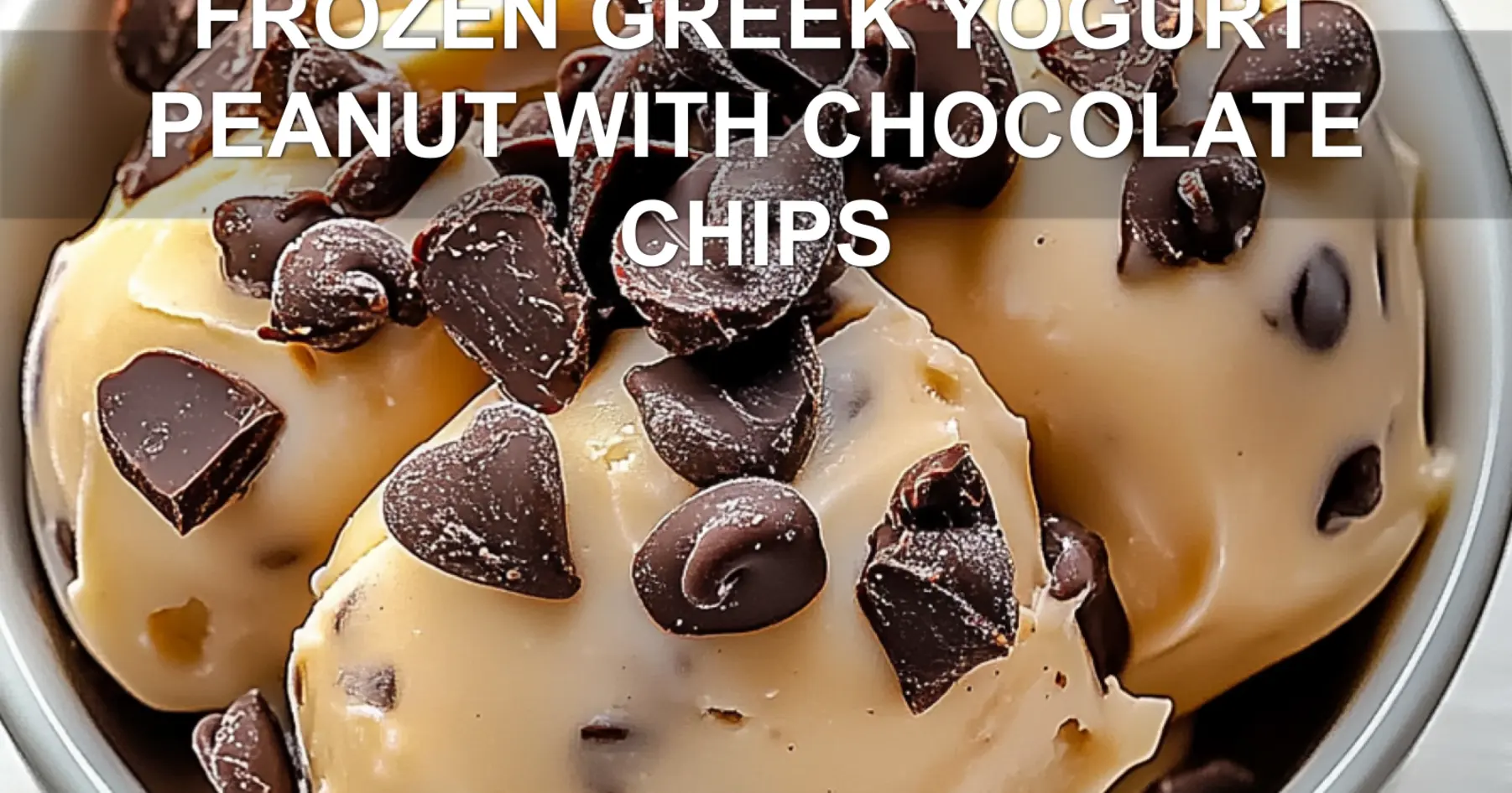 FROZEN GREEK YOGURT PEANUT WITH CHOCOLATE CHIPS centered hero view, clean and uncluttered