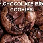 FUDGY CHOCOLATE BROWNIE COOKIES centered hero view, clean and uncluttered