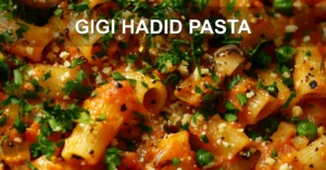 GIGI HADID PASTA centered hero view, clean and uncluttered