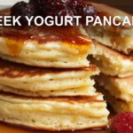 GREEK YOGURT PANCAKES centered hero view, clean and uncluttered