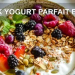 GREEK YOGURT PARFAIT BOWLS centered hero view, clean and uncluttered