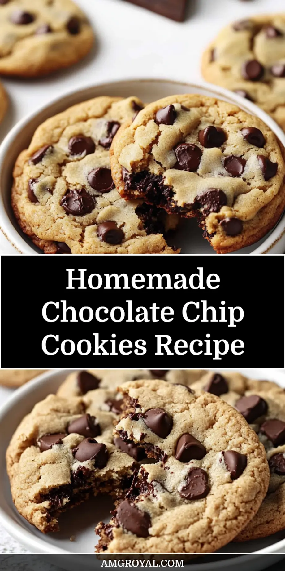 Homemade Chocolate Chip Cookies You Need to Try 7 HOMEMADE CHOCOLATE CHIP COOKIES centered hero view, clean and uncluttered_pin