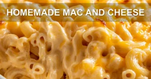 Homemade Mac and Cheese: Irresistibly Delicious Recipe HOMEMADE MAC AND CHEESE centered hero view, clean and uncluttered