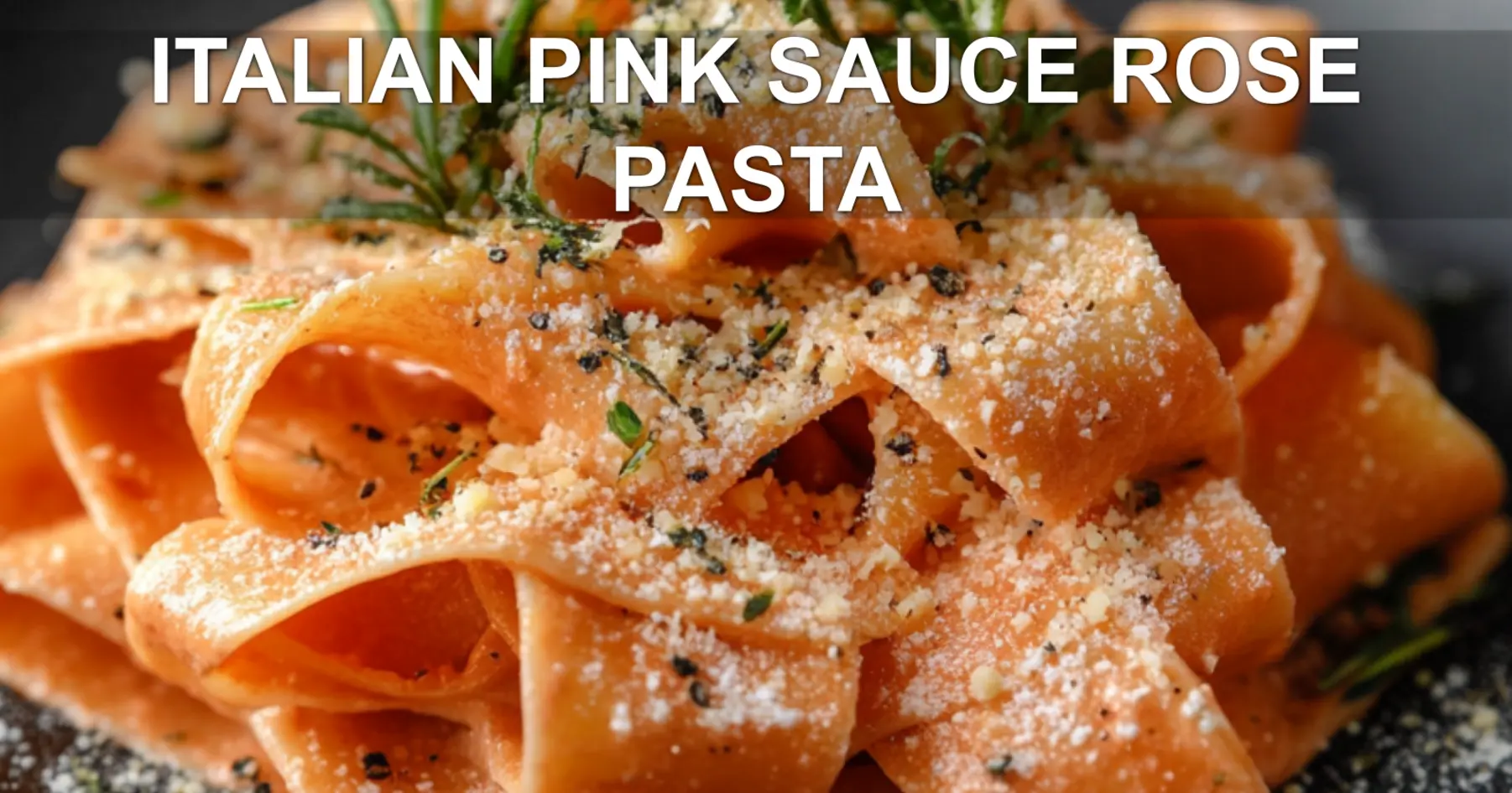 ITALIAN PINK SAUCE ROSE PASTA centered hero view, clean and uncluttered
