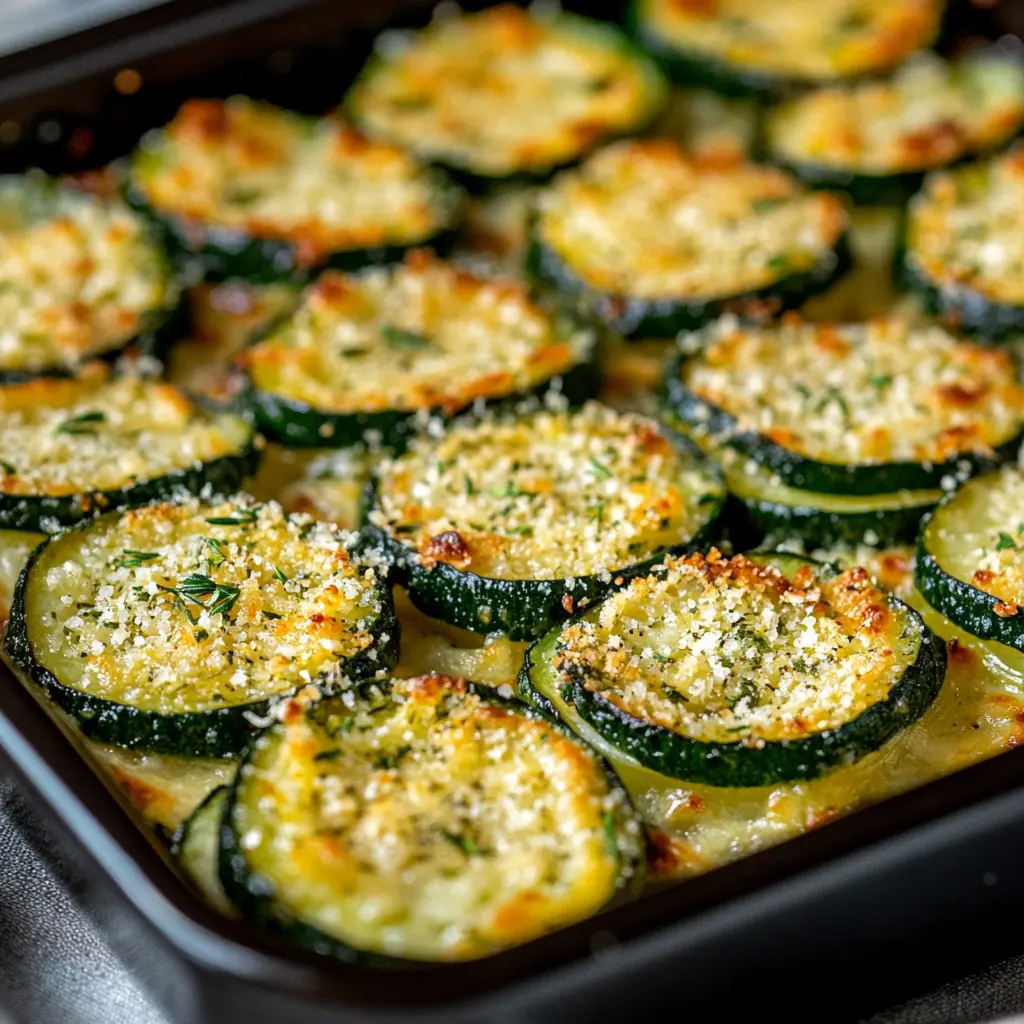 Baked Parmesan Zucchini ingredients laid out neatly