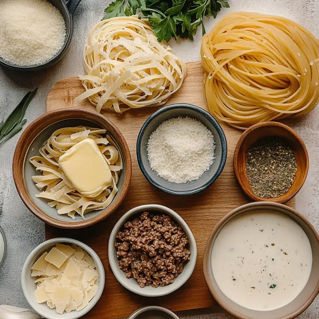 Beef and Garlic Butter Pasta Recipe: Easy and Irresistible 6 BEEF AND GARLIC BUTTER PASTA RECIPE centered hero view, clean and uncluttered