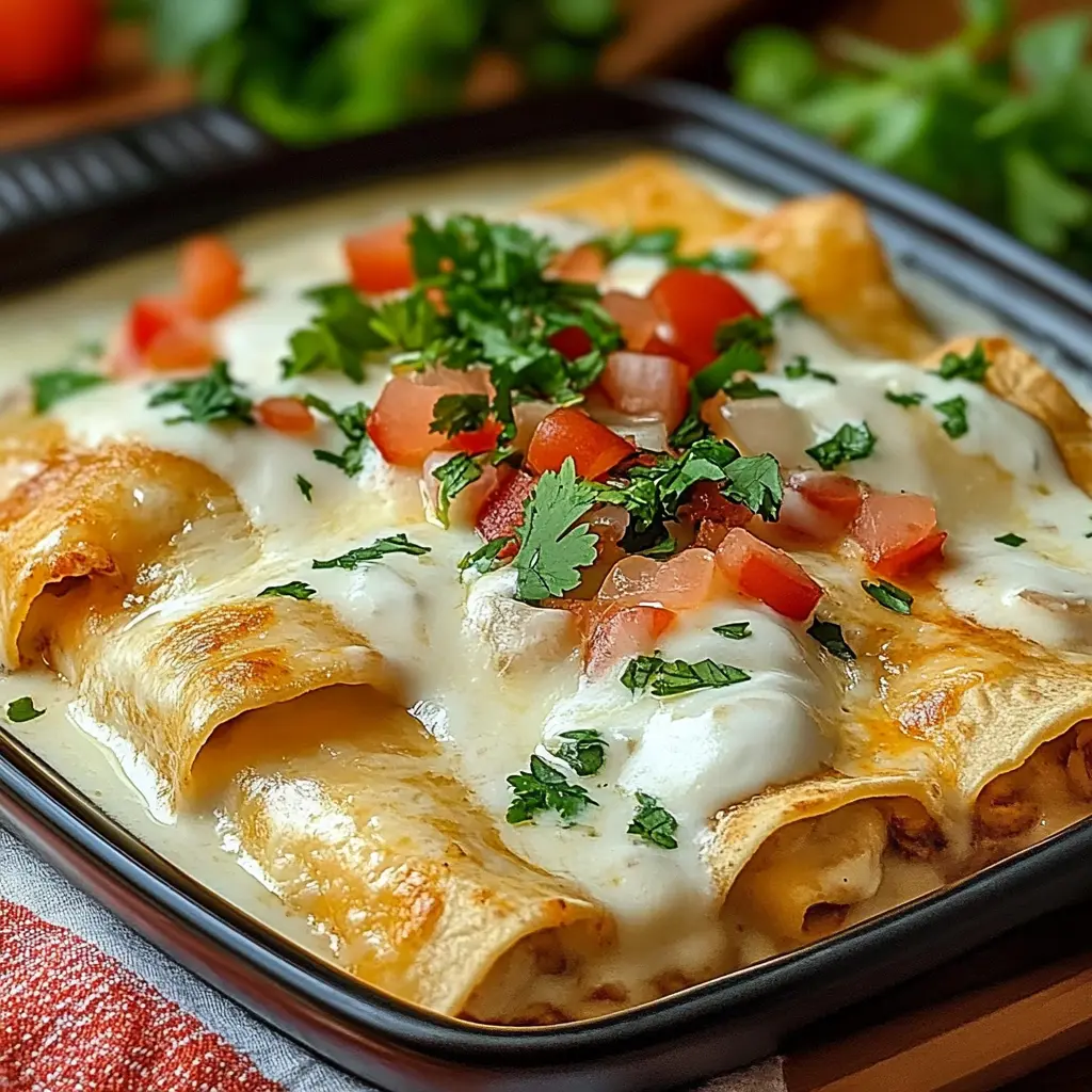 Chicken Enchiladas with Sour Cream White Sauce: Delicious Recipe to Try 6 Chicken enchiladas with sour cream white sauce ingredients on a clean surface