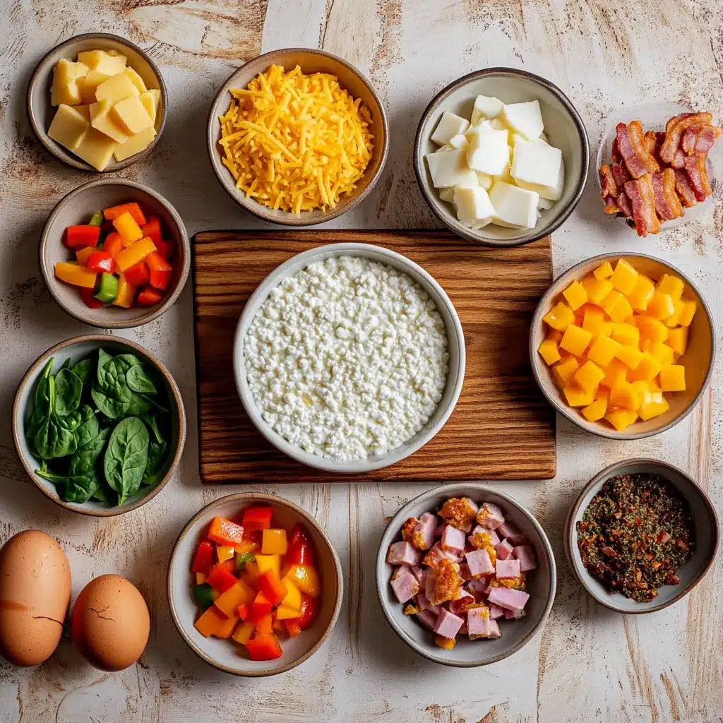 Cottage Cheese Egg Bake Casserole: Delicious and Simple 6 COTTAGE CHEESE EGG BAKE CASSEROLE centered hero view, clean and uncluttered