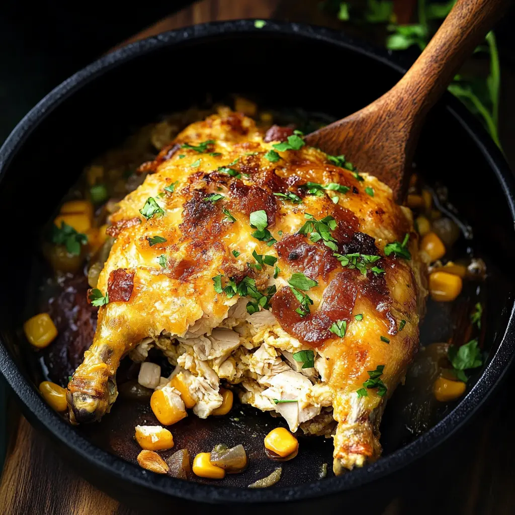 Ingredients for crack chicken neatly arranged on a white background