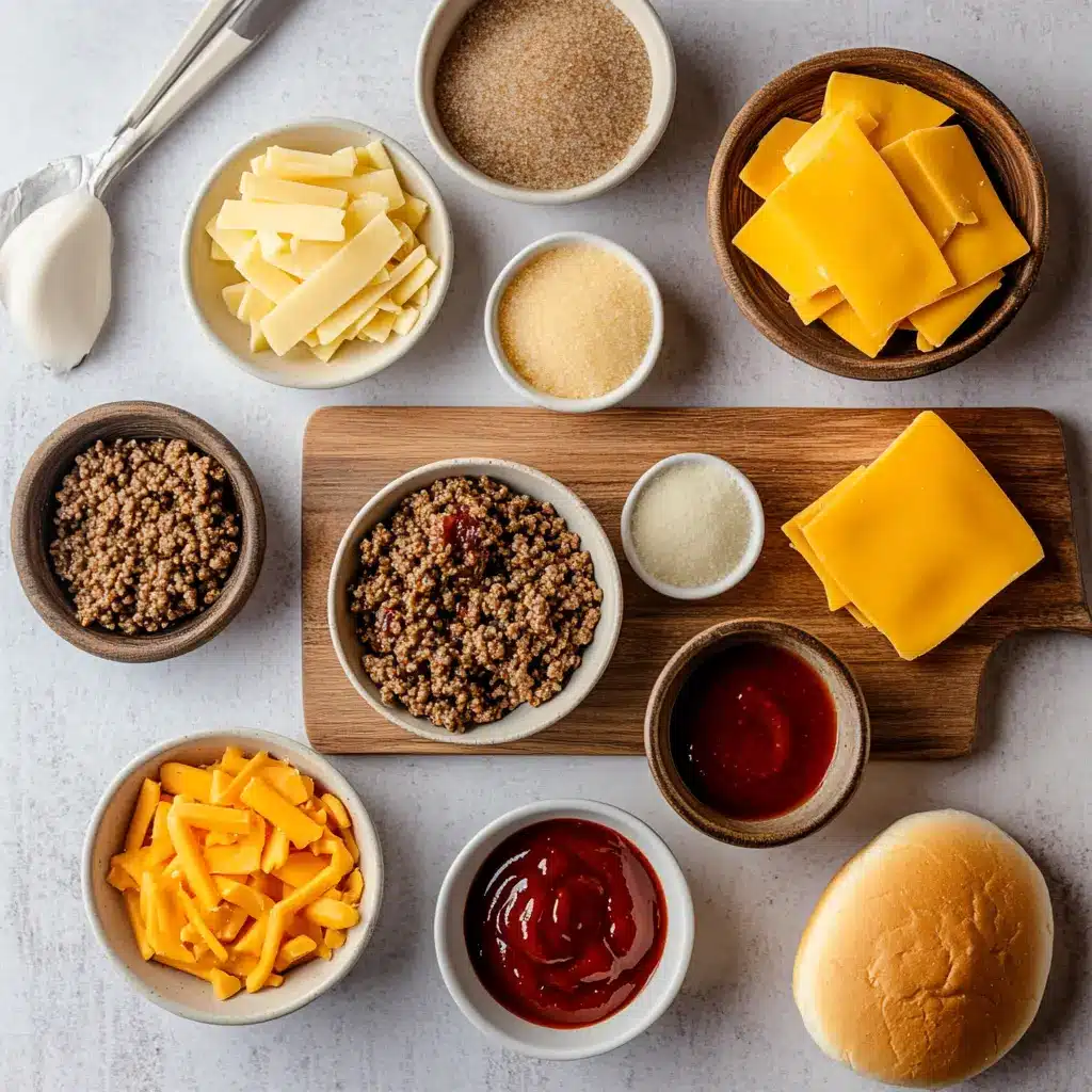 EASY 5 INGREDIENT SLOPPY JOES centered hero view, clean and uncluttered