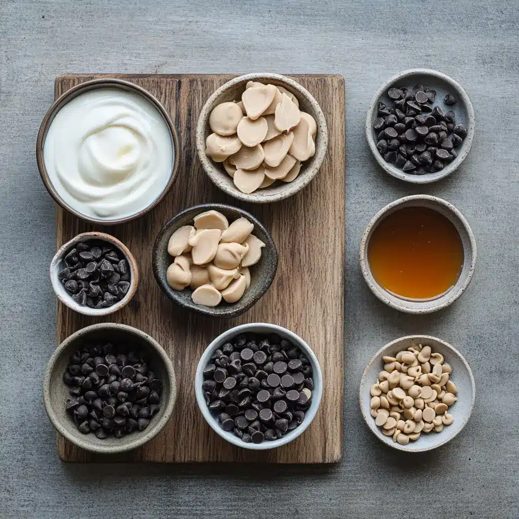 FROZEN GREEK YOGURT PEANUT WITH CHOCOLATE CHIPS centered hero view, clean and uncluttered