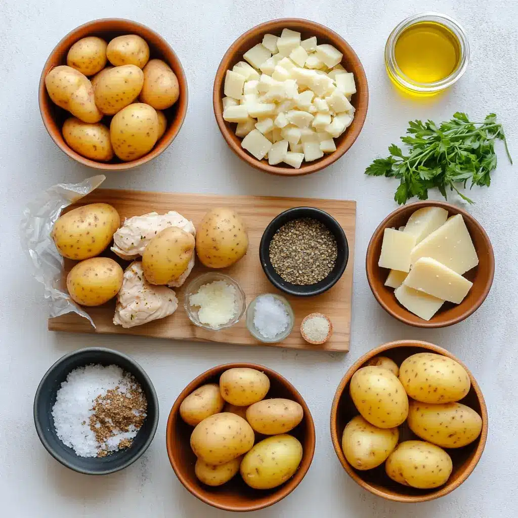 Garlic Parmesan Crockpot Chicken and Potatoes Made Delicious 6 GARLIC PARMESAN CROCKPOT CHICKEN AND POTATOES centered hero view, clean and uncluttered